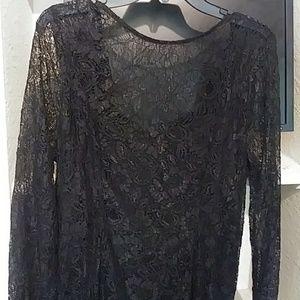 Kardashian Kollection Black Mesh dress NWT